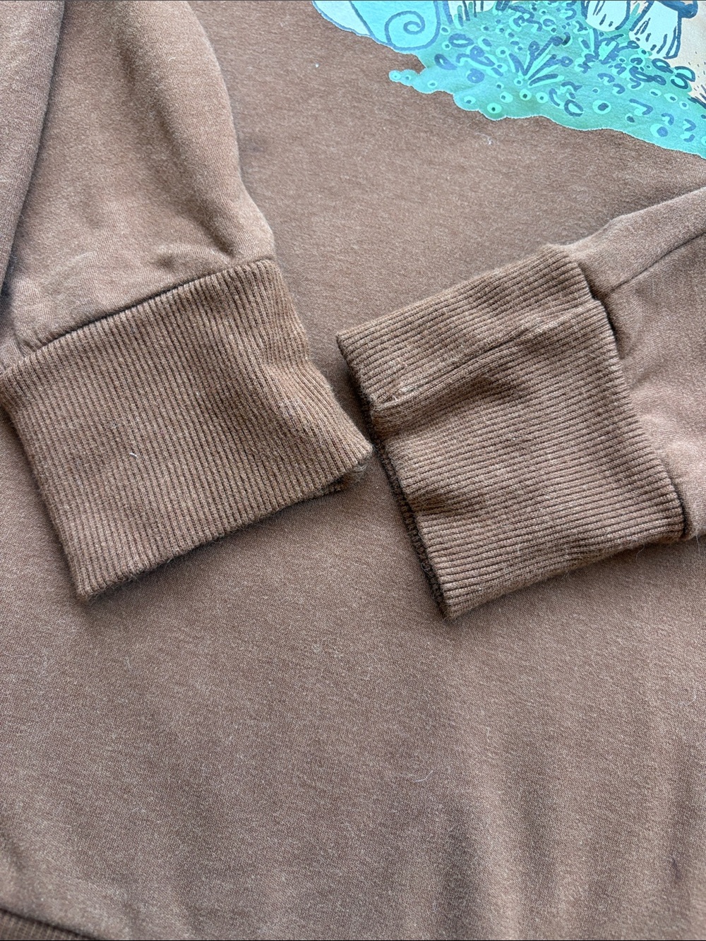 Dwelling/Little & Lively 'Whimsical Rabbit' Brown Crewneck Bamboo Fleece - Picture 6 of 7
